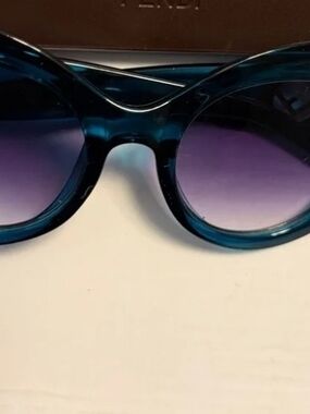 Fendi Teal Sunglasses with Purple Gradient Lenses
